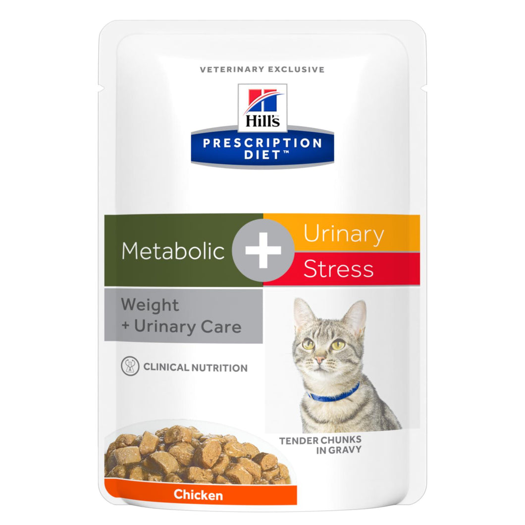 Hill's Prescription Diet Metabolic + Urinary Stress Alimento per Gatti al Pollo