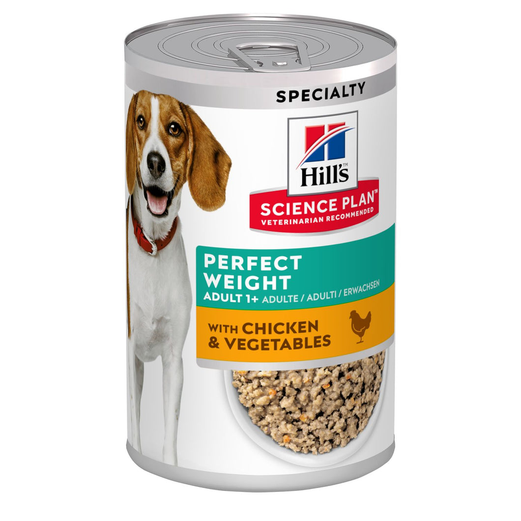 Hill's Science Plan Perfect Weight Alimento per Cani con Pollo & Verdure Lattina