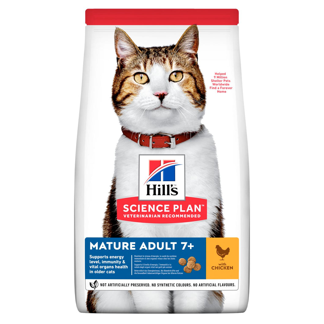 Hill's Science Plan Mature Adult 7+ Alimento per Gatti al Pollo