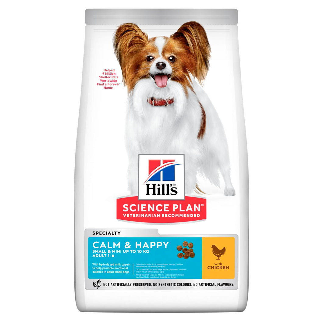 Hill's Science Plan Calm & Happy Small & Mini Adult Alimento per Cani con Pollo