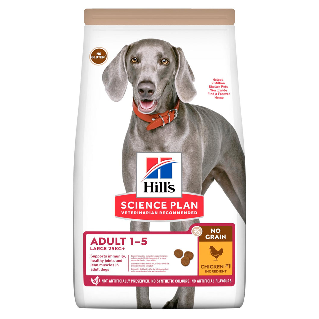 Hill's Science Plan NO GRAIN LARGE BREED Alimento per Cani con Pollo