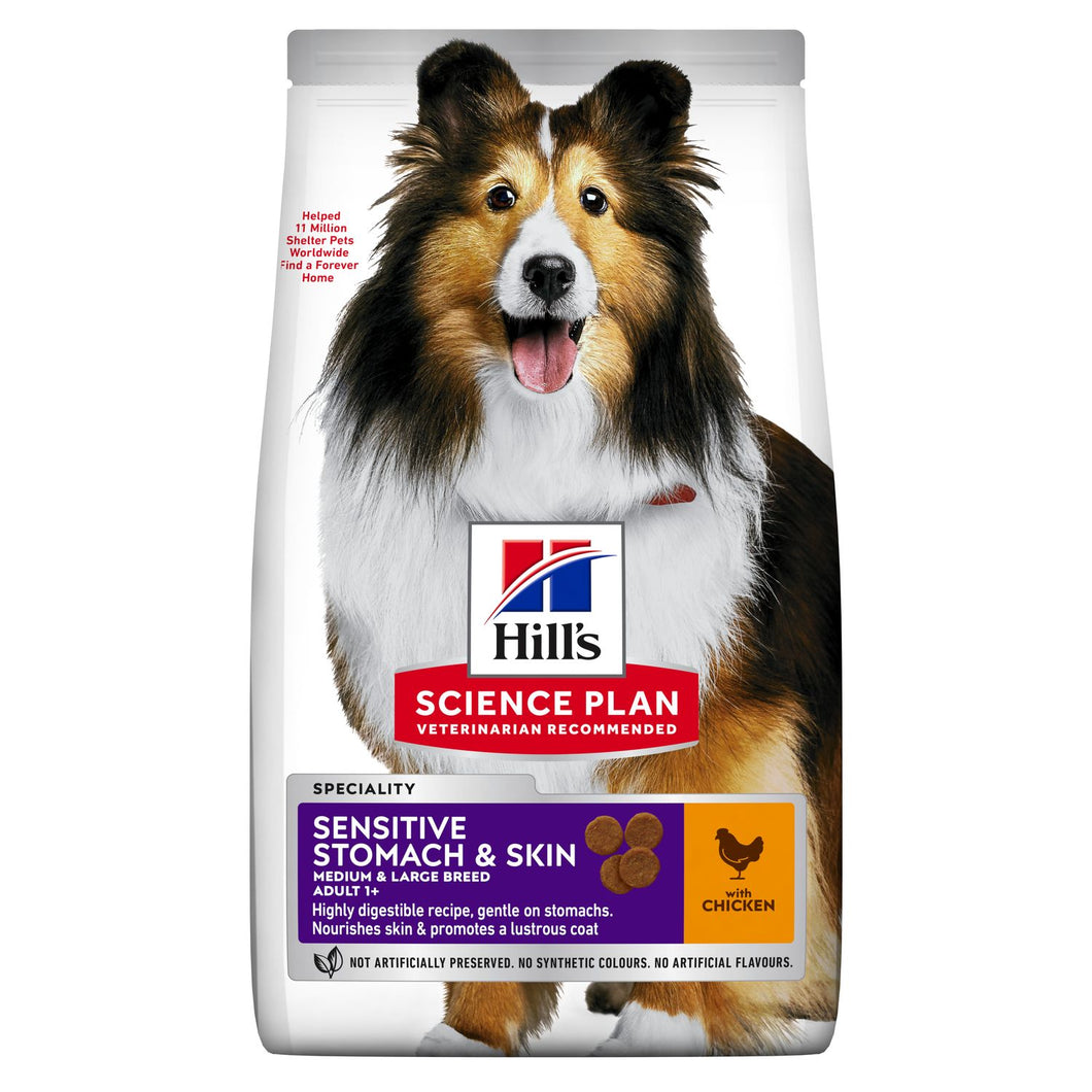 Hill's Science Plan Sensitive Stomach & Skin Medium Adult Alimento per Cani con Pollo