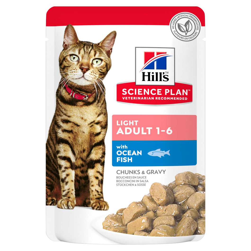 Hill's Science Plan Adult Light Alimento per Gatti con Pesce Oceanico Bustina