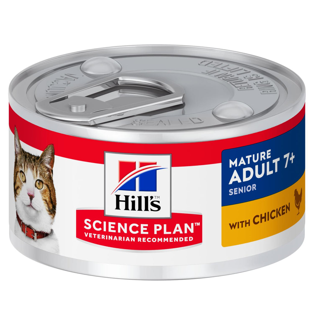 Hill's Science Plan Mature Adult 7+ Alimento per Gatti con Pollo Lattina