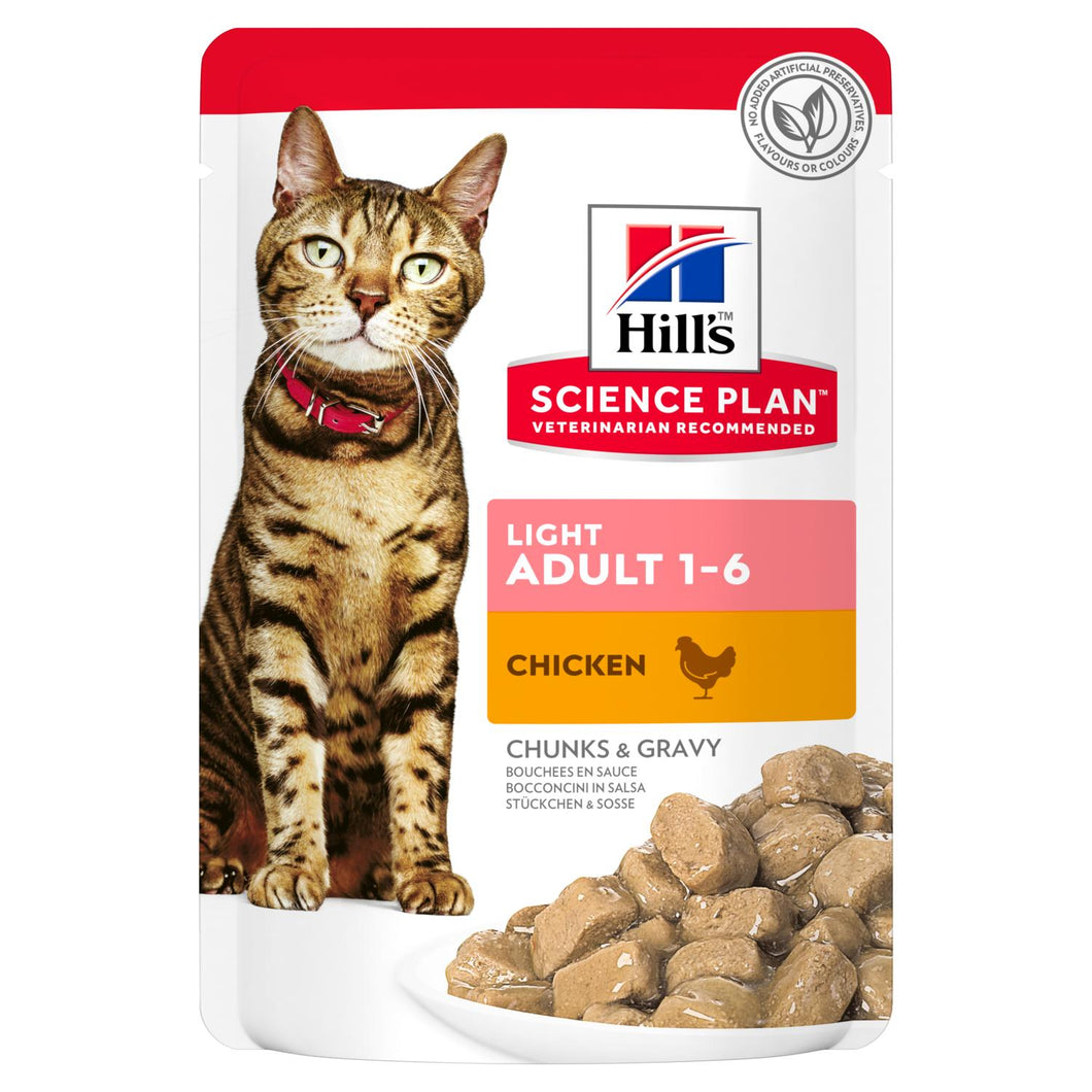 Hill's Science Plan Adult Light Alimento per Gatti al Pollo Bustina